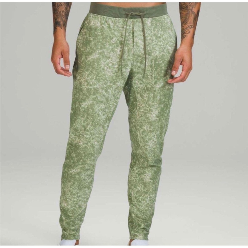 Lululemon ABC Jogger Mens XS Green Acid Wash Marble  Slim Fit Sweatpants mm37
